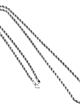 925银项链男纯银嘻哈麻花男士