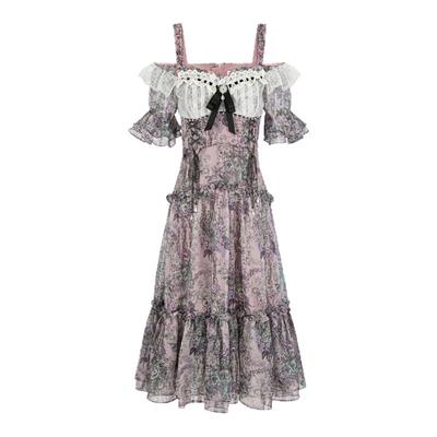 LULUALWAYS【商场同款】法式优雅浪漫心动吊带连衣裙女