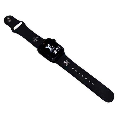 复古铆钉舒适硅胶表带适用iwatch78S10代苹果手表S11SE男女腕带