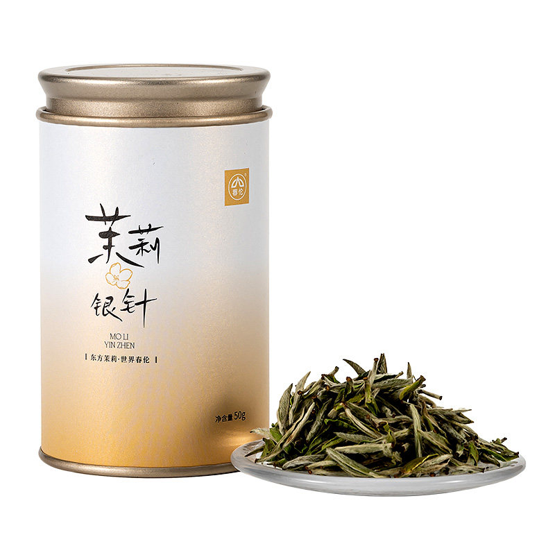 春伦福州茉莉花茶绿茶正宗烘青特级茉莉银针小罐装茶叶便携下午茶