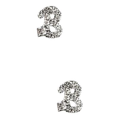 字母耳钉医用钛钢防过敏拧螺丝