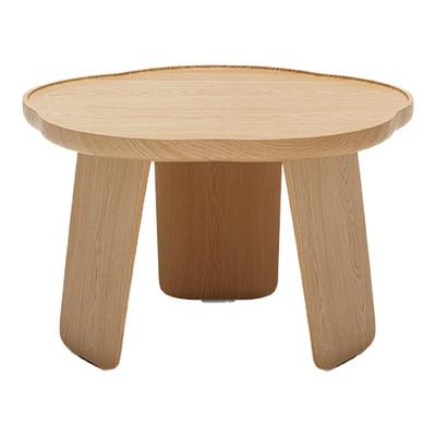 造作花间小桌侘寂风圆形实木茶几