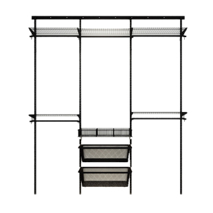 空间阁加厚金属衣柜可定制简易组装开放式环保挂衣架极简卧室家用