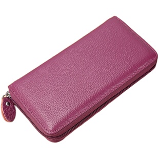 真皮卡包女士防消磁多卡位大容量牛皮卡套男防盗刷卡片包钱包一体