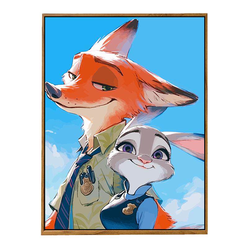 丙烯diy数字油画装饰画画画礼物