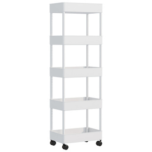 夹缝置物架厨房落地门后小推车冰箱侧面蔬菜篮家用收纳架子窄缝