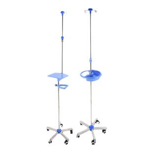 加厚不锈钢高低可调节输液架便携式吊瓶挂钩移动式医院家用点滴架