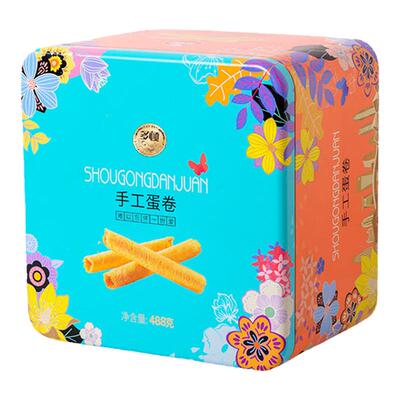 多顿纯手工鸡蛋卷独立包装休闲零食小吃铁盒礼盒装礼品企业团购