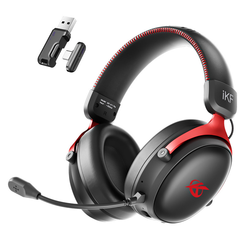 iKF V11Pro头戴式无线耳机蓝牙四模电竞游戏电脑fps三角洲7.1耳麦