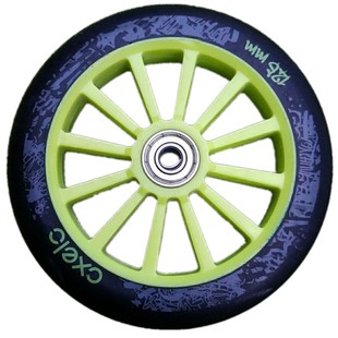 速滑鞋竞速鞋电动滑板车轮椅推车童车行李车轮子轮毂PU125静音轮