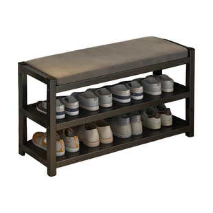 入户门换鞋凳门口家用极窄小户型高端鞋柜坐凳一体不锈钢窄身鞋架