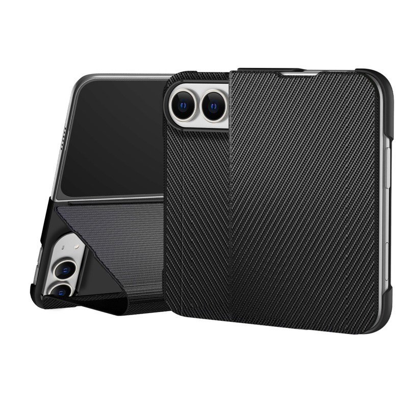 凯夫拉纹适用iPhone duo手机壳iPhoneduo翻盖w24保护套18fold保护壳w23三星zfold8 fold8ultra7 6 5 4 3 2w26