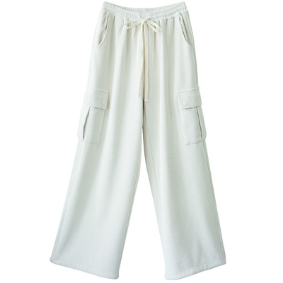 灯芯绒工装裤阔腿裤女冬季宽松