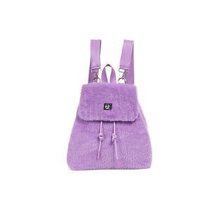 Rebirth野生设定Y2K单肩上课高级感辣妹马卡龙斜挎纯色毛毛双肩包