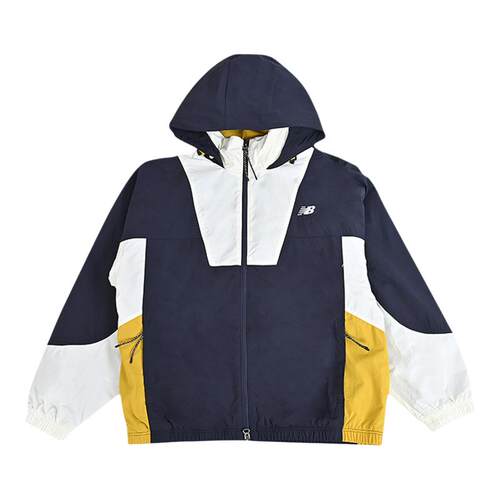 NEW BALANCE NB新款男子连帽梭织外套拼色百搭运动服MJ6185IU-ECL