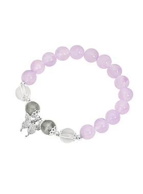 天然水晶手串紫水晶蝴蝶手串女S925纯银轻奢高级感梦幻紫色手饰品