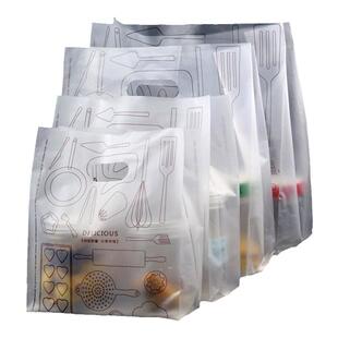 华信天诚 烘焙包装面包蛋糕包装袋手提袋食品外卖打包袋子100个