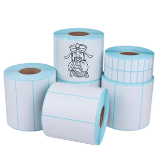 弘彩盛热敏纸三防热敏标签纸不干胶打印纸标签纸定制80x6040x30快递单打印机电子秤卷纸防水竖版空白贴纸定做