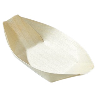 一次性纸船木皮船盒冷菜装饰点缀船形丸子打包盒寿司刺身摆盘小船