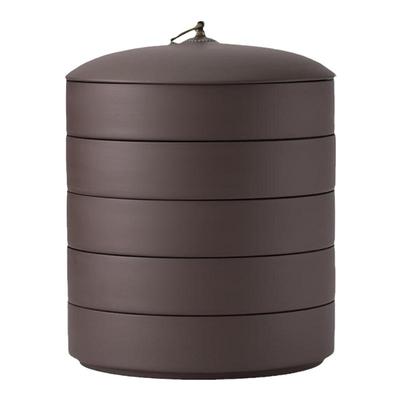 紫砂德化中式复古可叠加茶饼罐