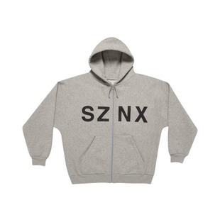 KANYE侃爷上海周边SZNX印花卫衣美式拉链连帽帽衫外套宁艺卓同款