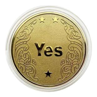 YES/NO决策币把玩幸运许愿币道具玩具创意礼品纪念币小众高级礼物