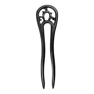 Zang又一雪 宫墙柳 檀木发钗黑绿檀古典红檀u型钗盘头挽绾高级感