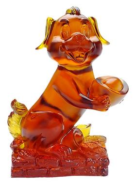 水晶旺财狗狗摆件琉璃狗的吉祥物