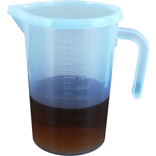 调酒量杯带刻度奶茶店专用小大容量泡茶桶带盖刻度桶量筒5升l商用