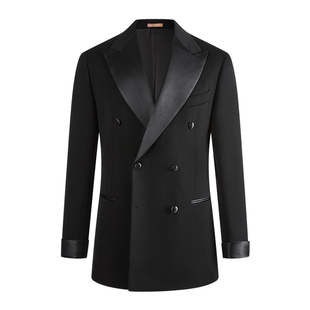 【塔士多系列】黑色婚礼服上衣西服宴会正装正式上衣戗驳领青果领