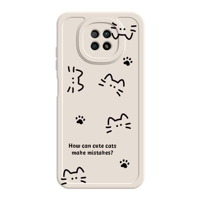 适用小米红米note9手机壳4G版redminote9pro新款硅胶套全包防摔redmi女not九4g5g软线条猫咪钢化膜M2010J19SC