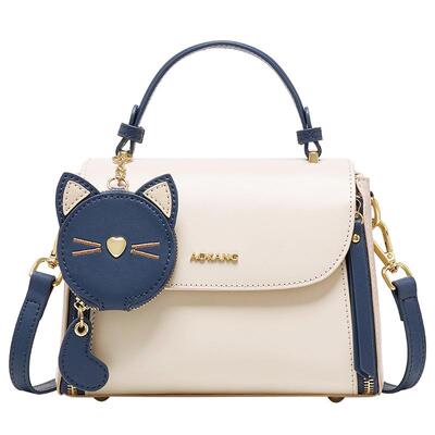 奥康手提包女高级感斜挎小方包