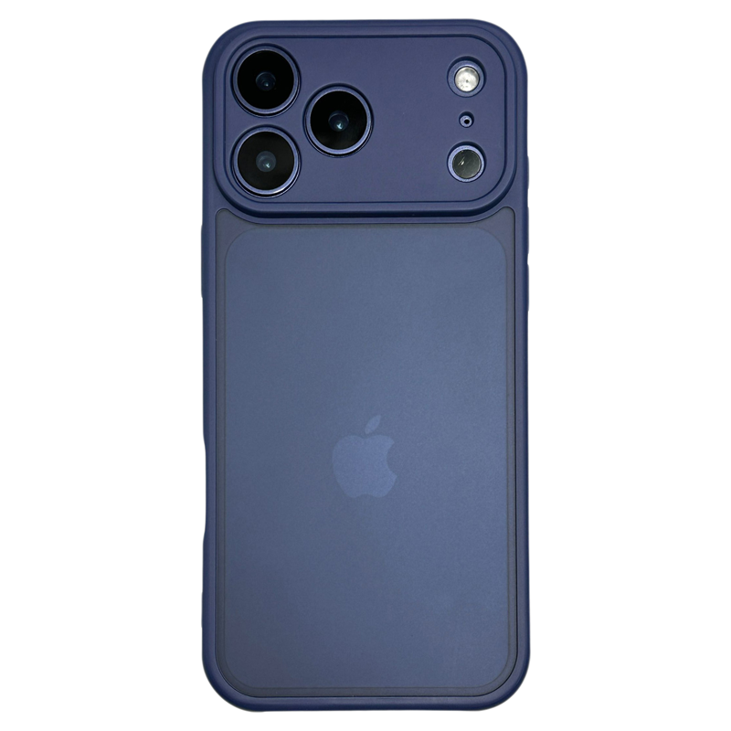 适用17promax苹果手机壳透明深蓝色新款17pro iphone手机壳case橙色16全包15防摔14透明13原创1
