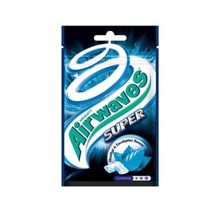 进口airwaves爽浪劲浪口香糖无糖超强薄荷开车提神醒脑香口胶袋装