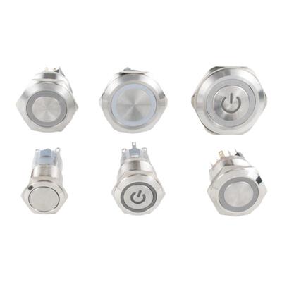 金属按钮开关自复锁双刀带灯按键