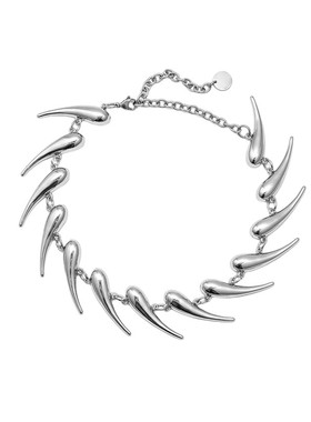 男士欧美银色异形不规则金属项链