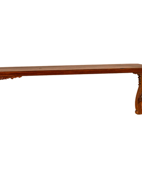 清代海南黄花梨卷草纹琴几