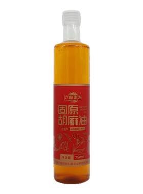 六盘珍坊胡麻油古法压榨750ml炒菜烹饪热炸工厂直发