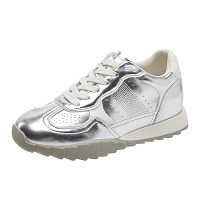 内增高德训鞋小白鞋女2026新款爆款春季休闲运动鞋真皮厚底女鞋子