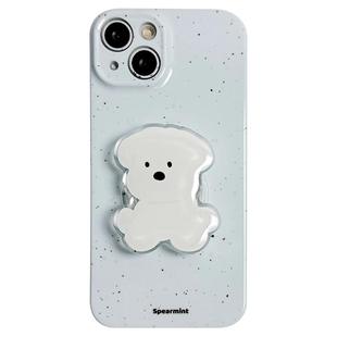 简约奶蓝色适用iPhone15promax手机壳苹果13新款14pro小众11硅胶12高级感16全包女款软菲林带小狗支架可爱ins