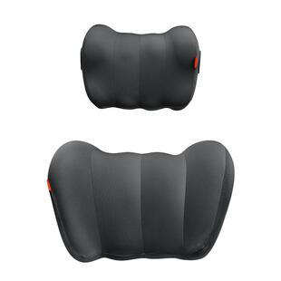 倍思汽车头枕车内靠护颈枕车载座椅腰颈枕车用腰托记