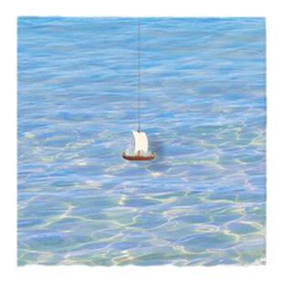 一帆风顺客厅背景墙创意装饰画水波纹入户玄关挂画走廊高级感壁画