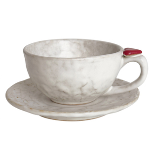 阿莫尔印记 复古咖啡杯碟套精致送礼物陶瓷拿铁杯拉花杯下午茶杯