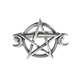Alchemy Gothic R234 A牌欧美哥特朋克月亮五角星六五芒星戒指