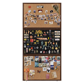 brandland/贝来云极黑板软木板三片组合装照片墙家居创意diy背景板磁吸冰箱贴收纳展示板玄关客厅相片展示墙