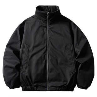 黑色立领轻薄羽绒服冬季男款2025新款加厚保暖男夹克外套高级感