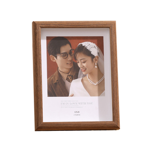 中空立体干花标本空框摆台实木高级质感5寸6A4画框8洗照片做相框