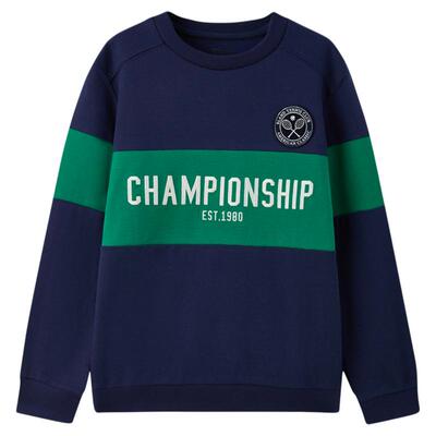 elandkids男童撞色运动卫衣