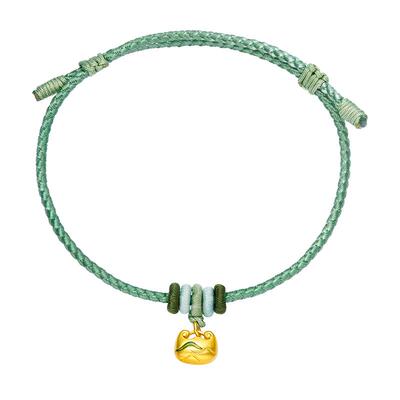 周大生福韵国宝系列|黄金手链女足金珐琅手绳小胖福diy转运珠正品