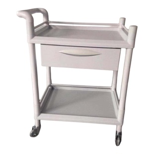 医用ABS治疗车塑料口服送药双抽屉16格医疗车ABS发药车医院小推车